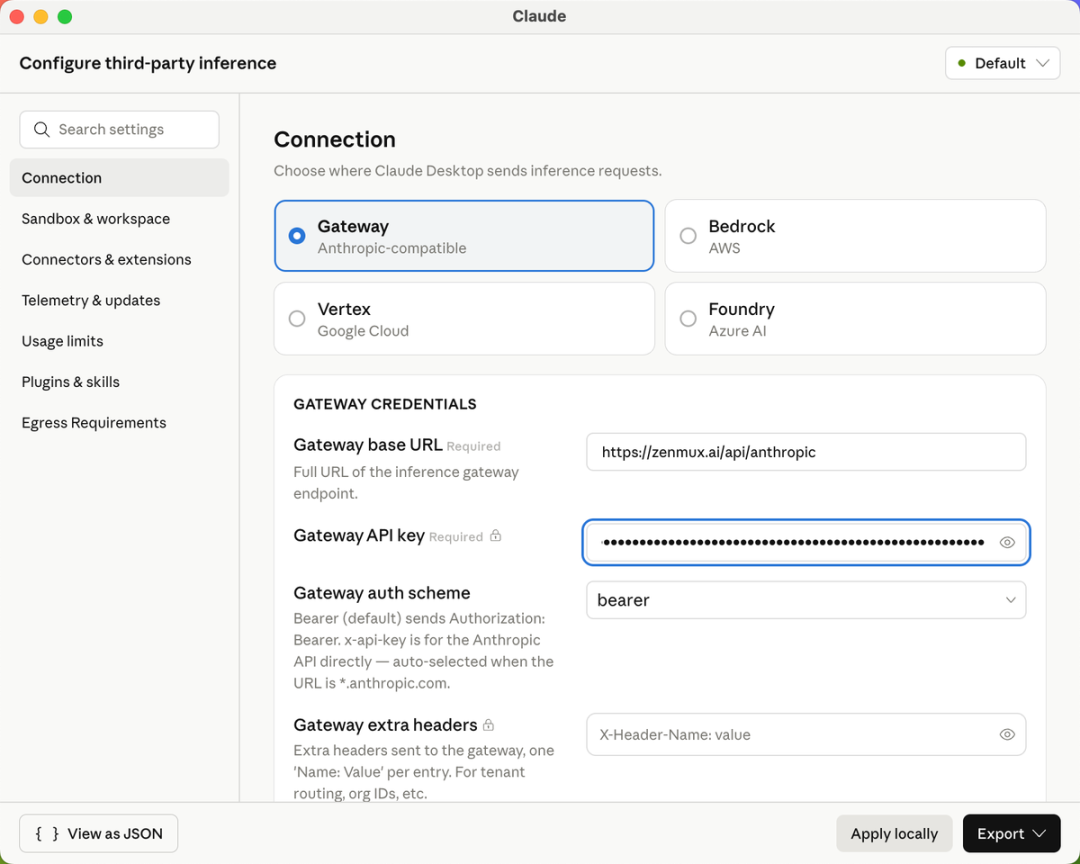 第三方模型配置界面