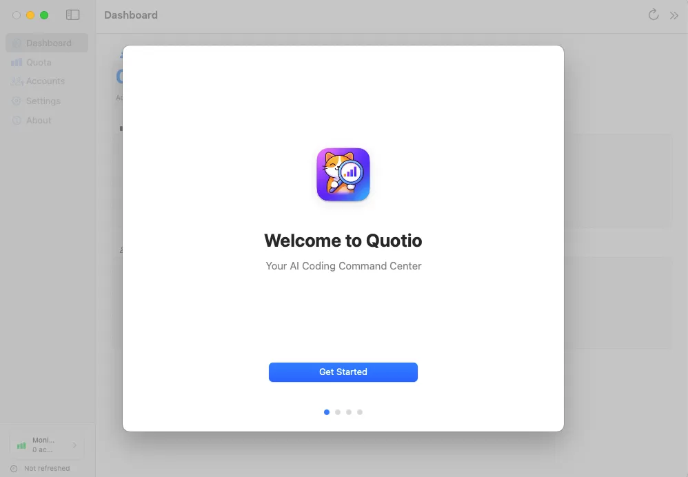 Quotio 正常启动界面