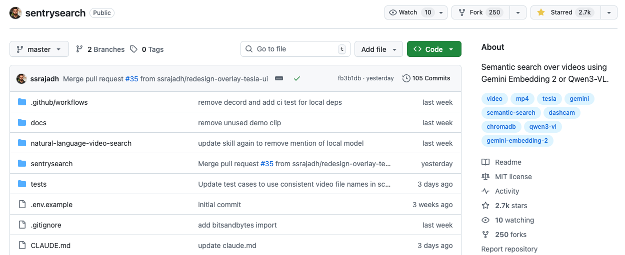 SentrySearch 架构图