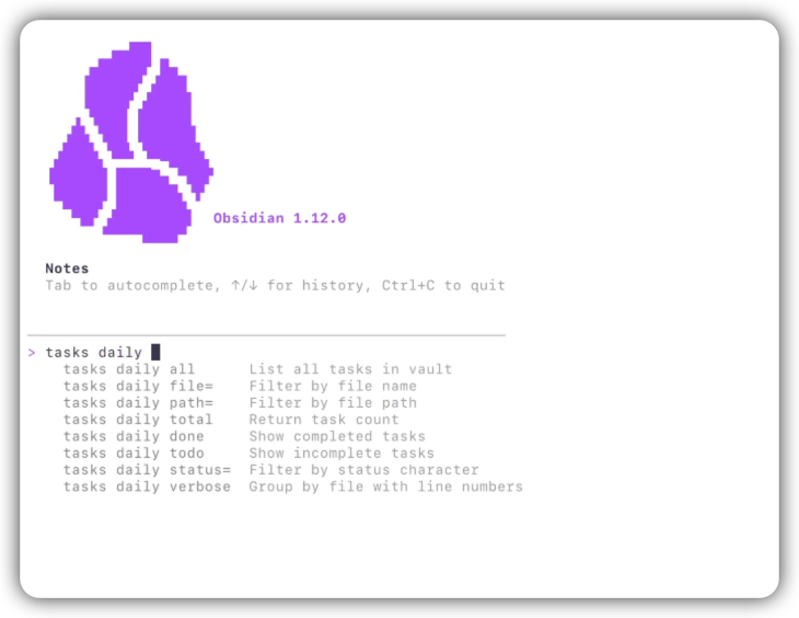 Obsidian CLI 支持更新日志