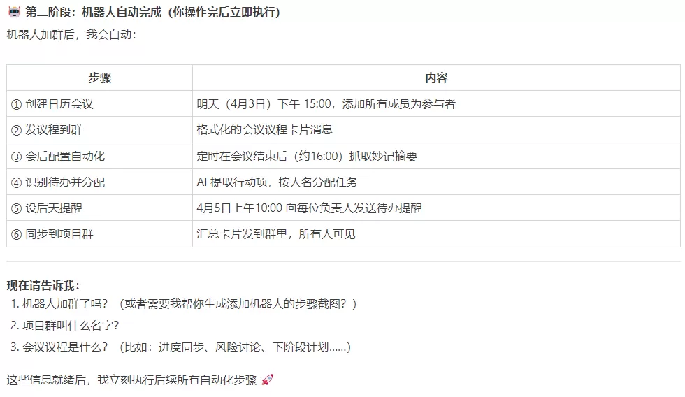 智能会议管理执行结果