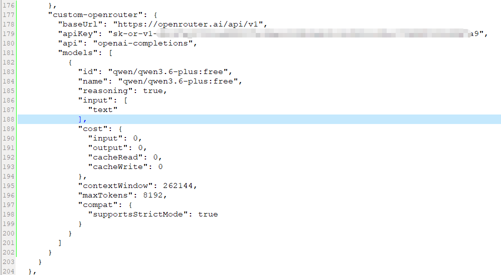 Qwen3.6-Plus 配置完成界面