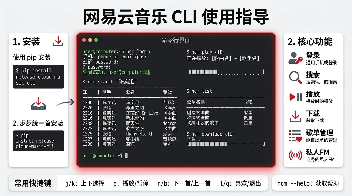 ncm-cli 界面示意