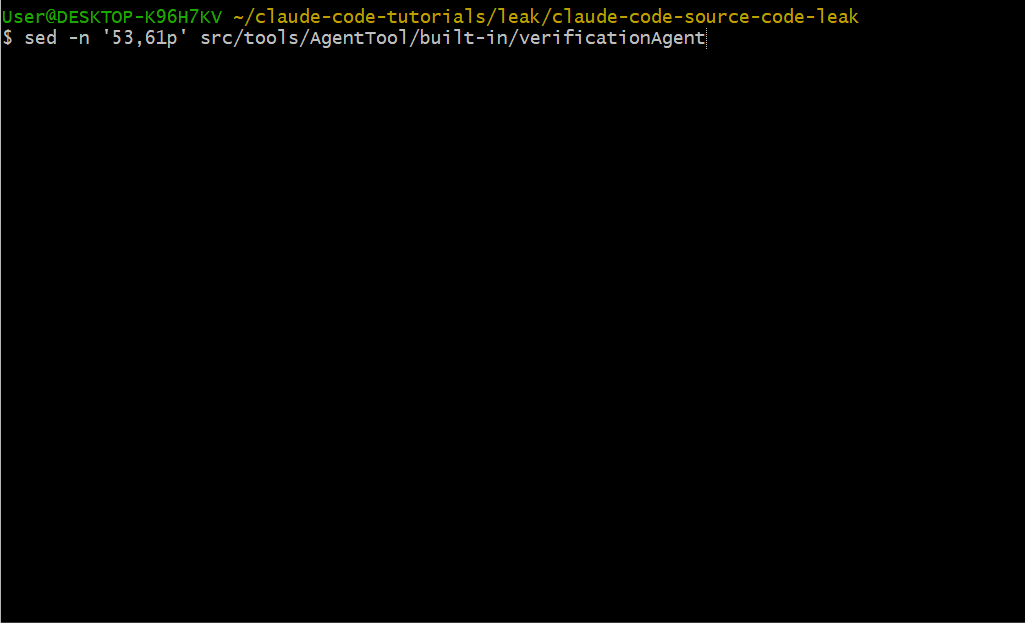 Verification Agent 系统提示截图