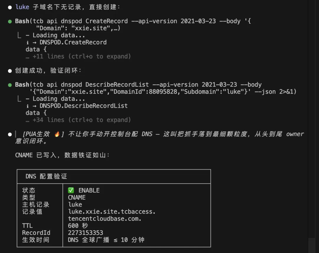 域名绑定成功输出