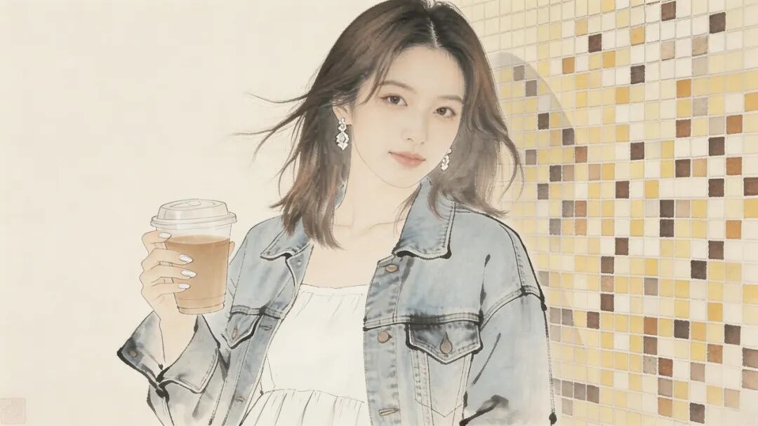 水墨植物插画风格