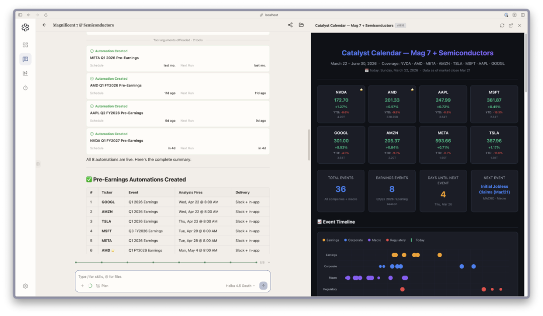 催化剂日历 Dashboard