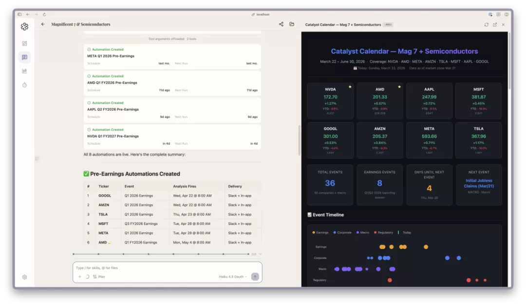 催化剂日历 Dashboard
