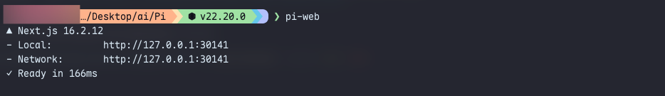 Pi Web 启动