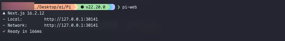 Pi Web 启动